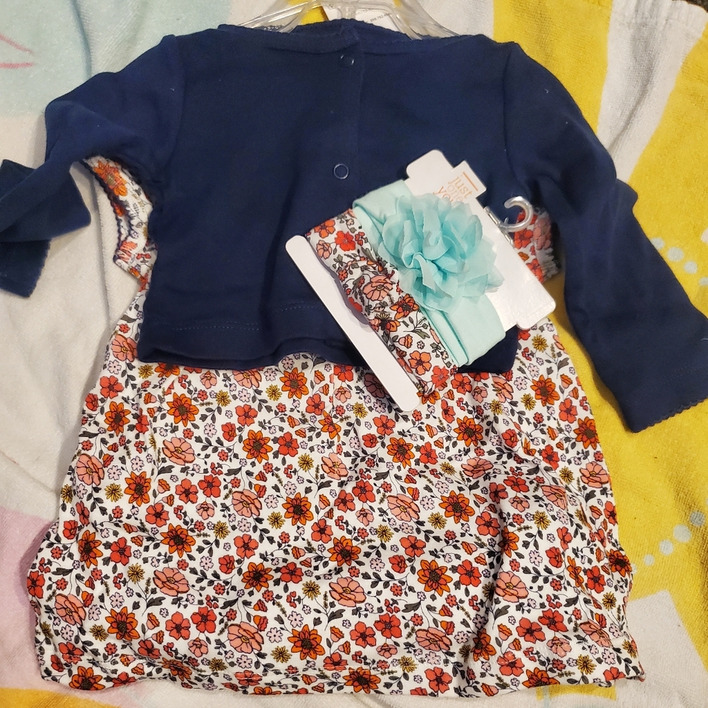 NWT 3pc Floral 9m Set By Carters